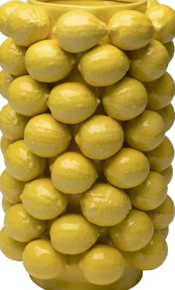 Wazon z porcelany żółty cytryny Ø26x43 cm