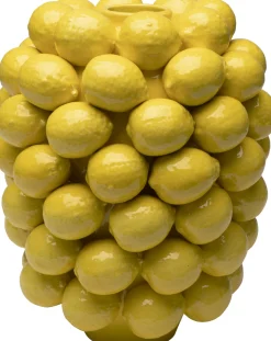 Wazon z porcelany żółty cytryny Ø28x40 cm