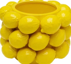 Wazon z porcelany żółty cytryny Ø26x19 cm