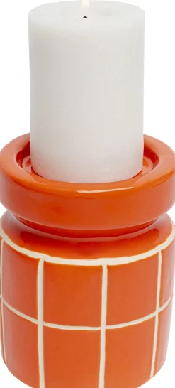 Świecznik Bliss Tile Pomarańczowy 14cm