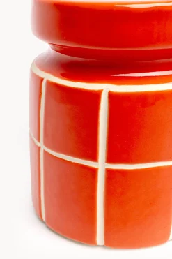 Świecznik Bliss Tile Pomarańczowy 14cm
