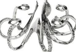 Świecznik Octopus 30x15 cm srebrny