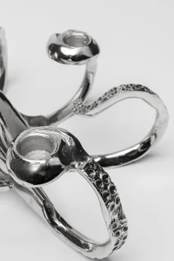 Świecznik Octopus 30x15 cm srebrny