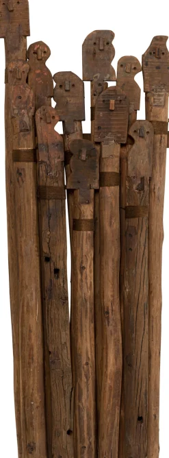 Wieszak ścienny drewno z recyklingu 65x180 cm