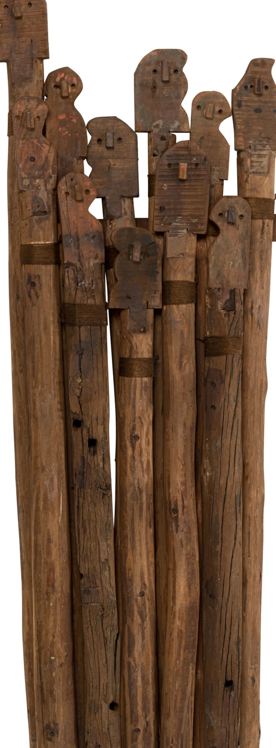 Wieszak ścienny drewno z recyklingu 65x180 cm