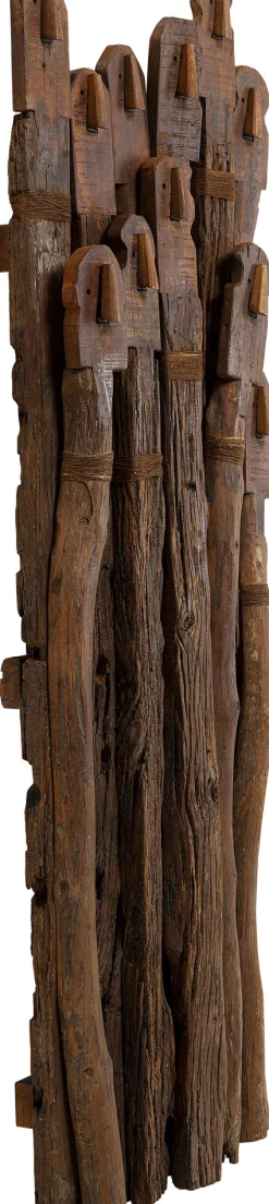 Wieszak ścienny drewno z recyklingu 65x180 cm