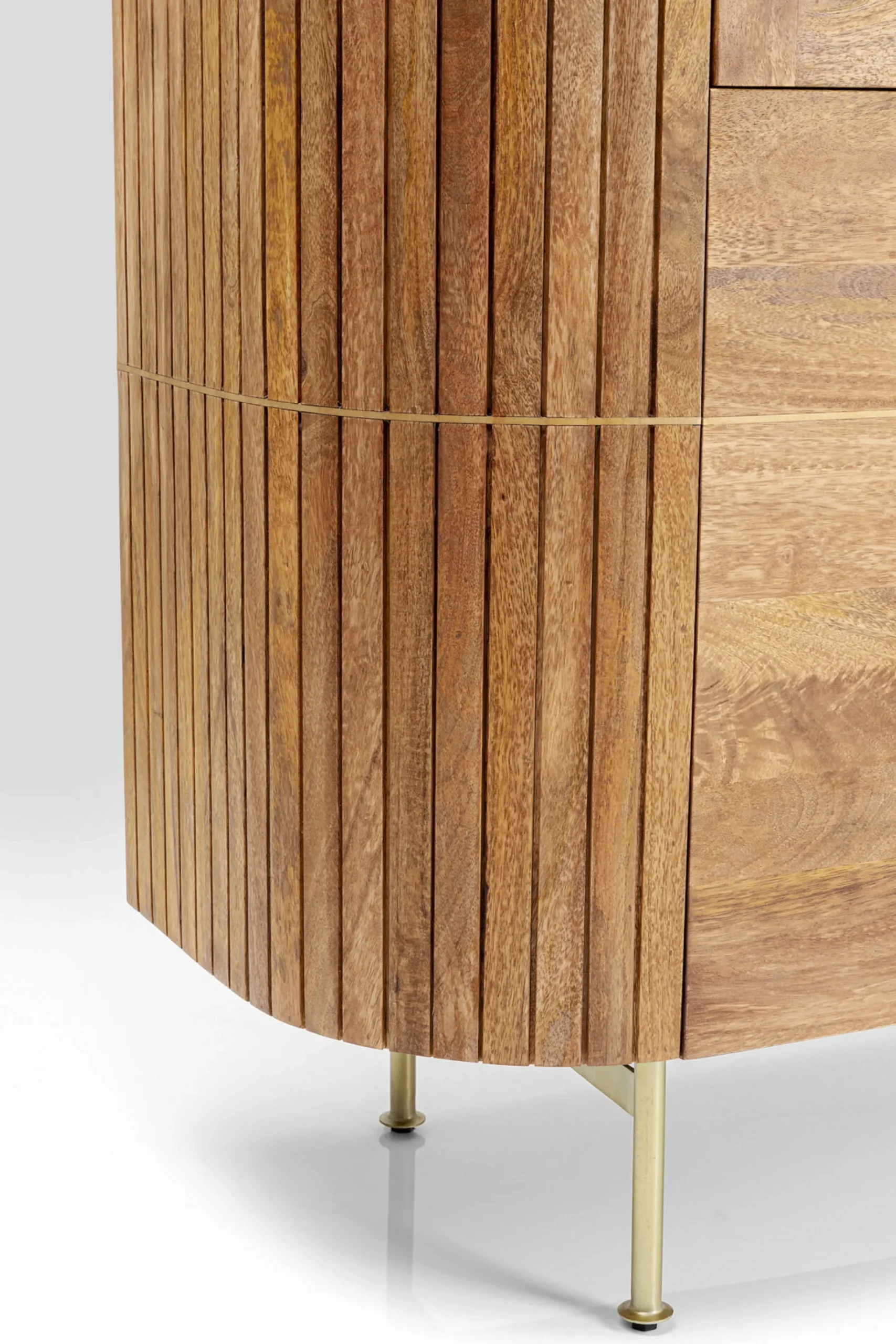 Witryna Grace 100x145 cm drewno mango - blat marmur