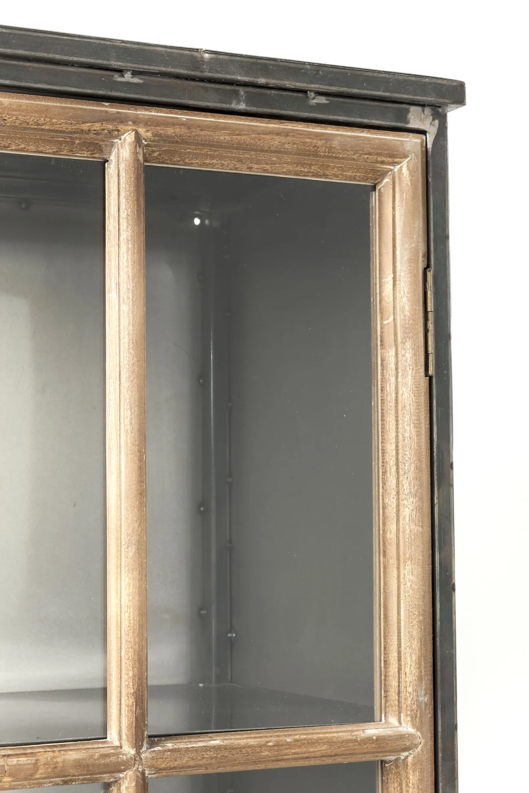 Witryna Kontor 187x97 cm szaro-drewniana
