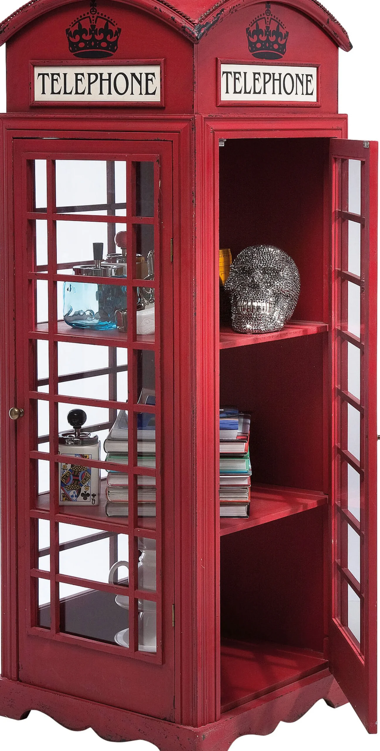 Witryna London Telephone 140x53 cm czerwona