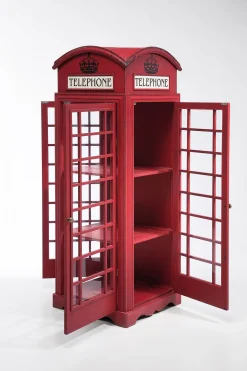 Witryna London Telephone 140x53 cm czerwona