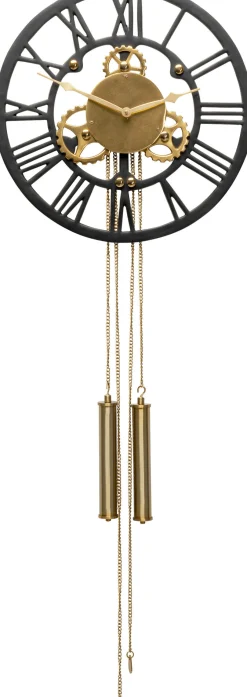 Zegar Clockwork 46x126 cm czarno-złoty
