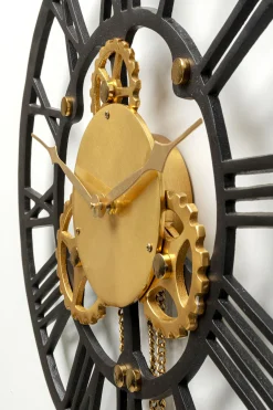 Zegar Clockwork 46x126 cm czarno-złoty