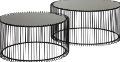 Zestaw dwóch stolików kawowych Wire czarne