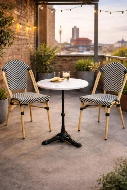 Zestaw ogrodowy French Bistro czarny (3/part)