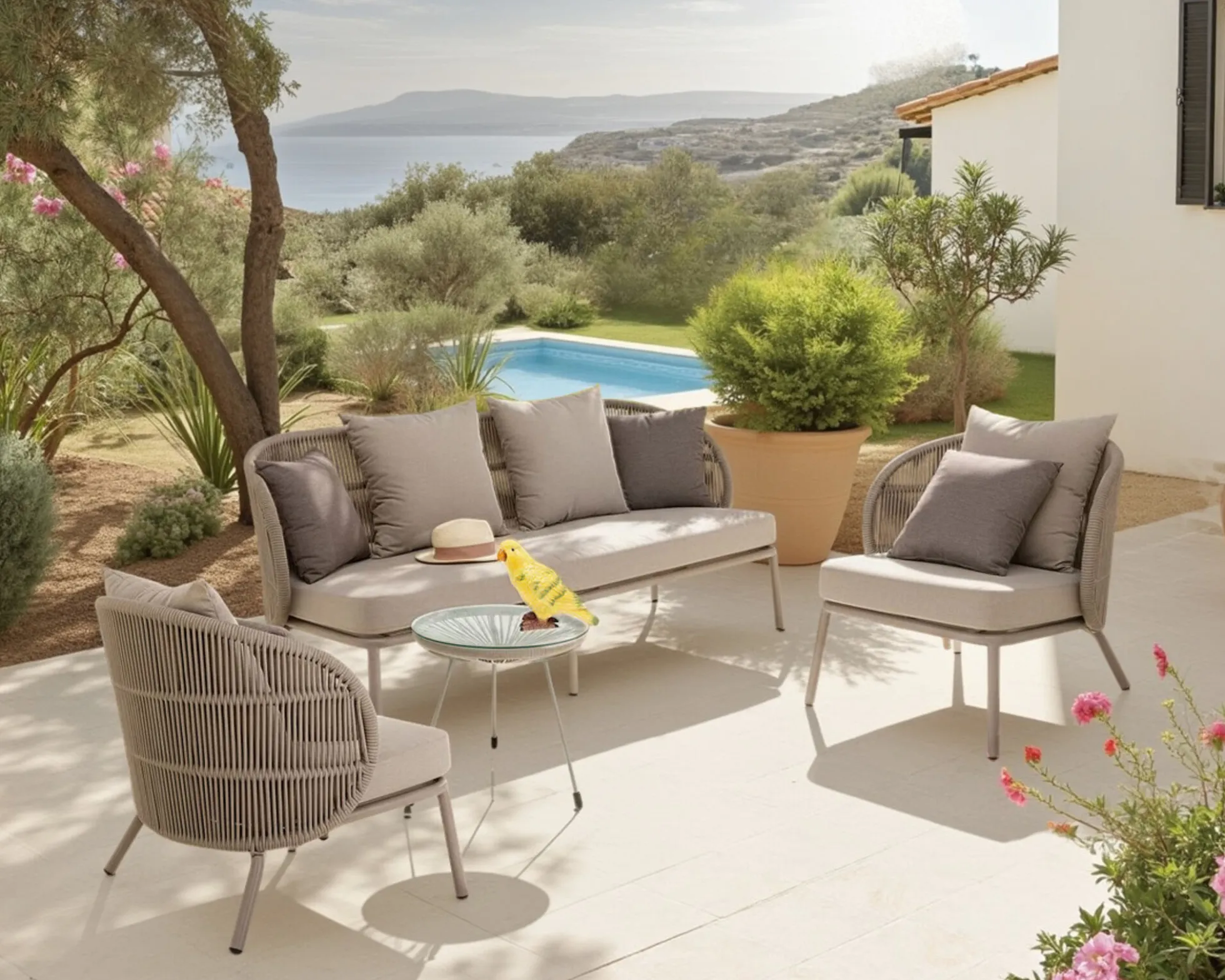 Zestaw ogrodowy Sicily kolor taupe