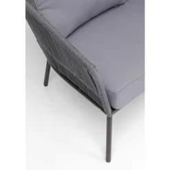 Zestaw ogrodowy szary 4-set sofa, stolik i 2 fotele