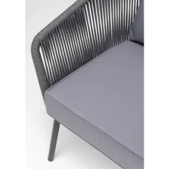 Zestaw ogrodowy szary 4-set sofa, stolik i 2 fotele
