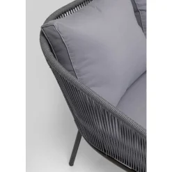 Zestaw ogrodowy szary 4-set sofa, stolik i 2 fotele
