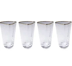 Zestaw 4 szklanek szkło transparentne 450 ml